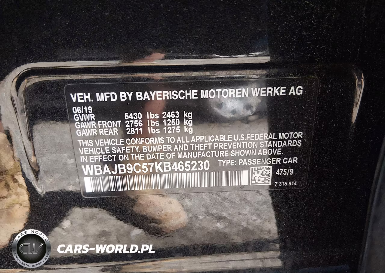 2019 BMW M550I xDrive VIN:WBAJB9C57KB465230 - 9