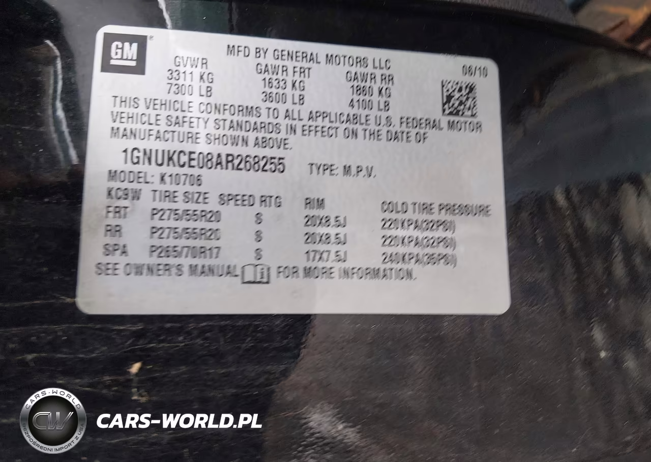 2010 Chevrolet Tahoe Ltz VIN:1GNUKCE08AR268255 - 9