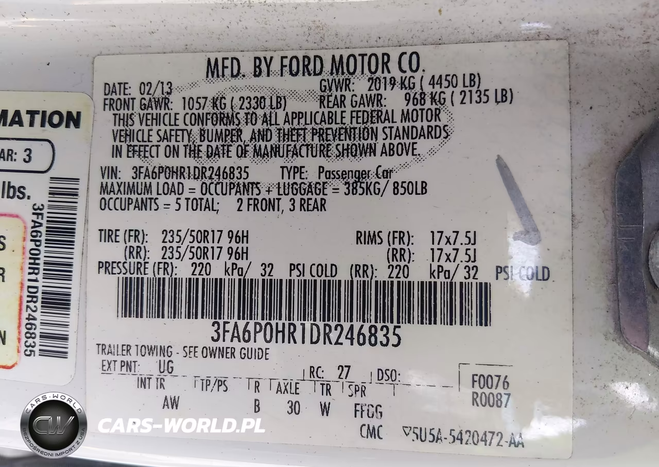 2013 Ford Fusion Se VIN:3FA6P0HR1DR246835 - 9