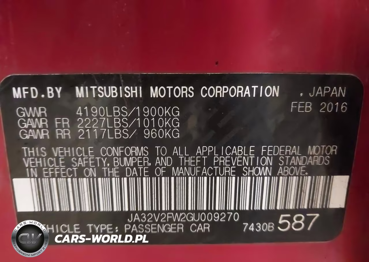 2016 Mitsubishi Lancer Es VIN:JA32V2FW2GU009270 - 9