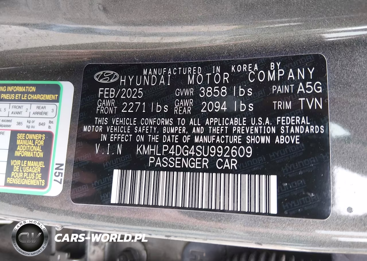 2025 Hyundai Elantra Limited VIN:KMHLP4DG4SU992609 - 9