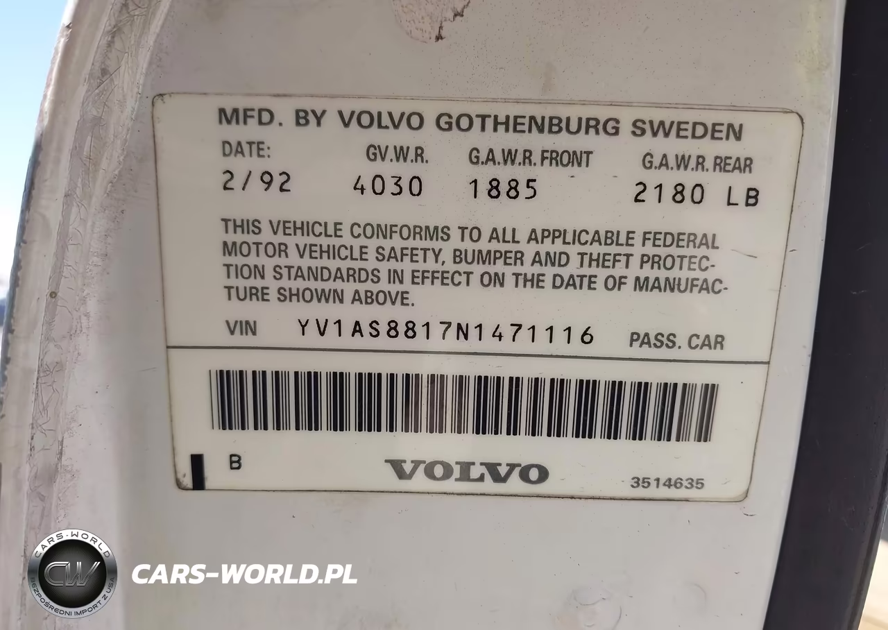 1992 Volvo 240 Gl VIN:YV1AS8817N1471116 - 9