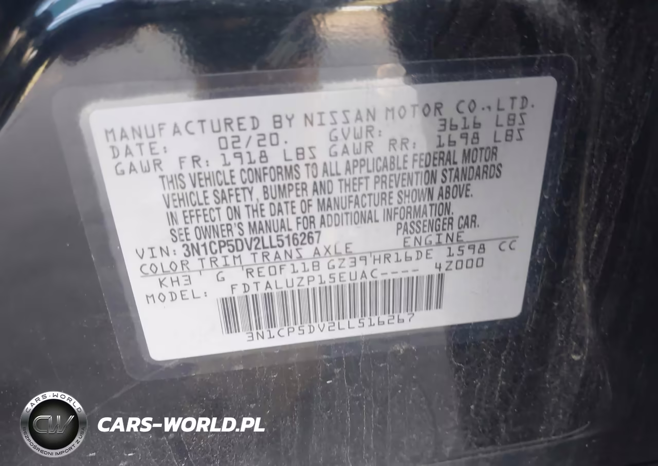 2020 Nissan Kicks Sr Xtronic Cvt VIN:3N1CP5DV2LL516267 - 9