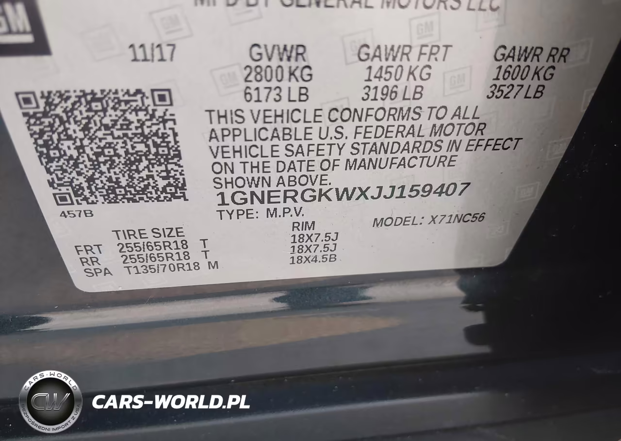 2018 Chevrolet Traverse Lt Cloth VIN:1GNERGKWXJJ159407 - 9