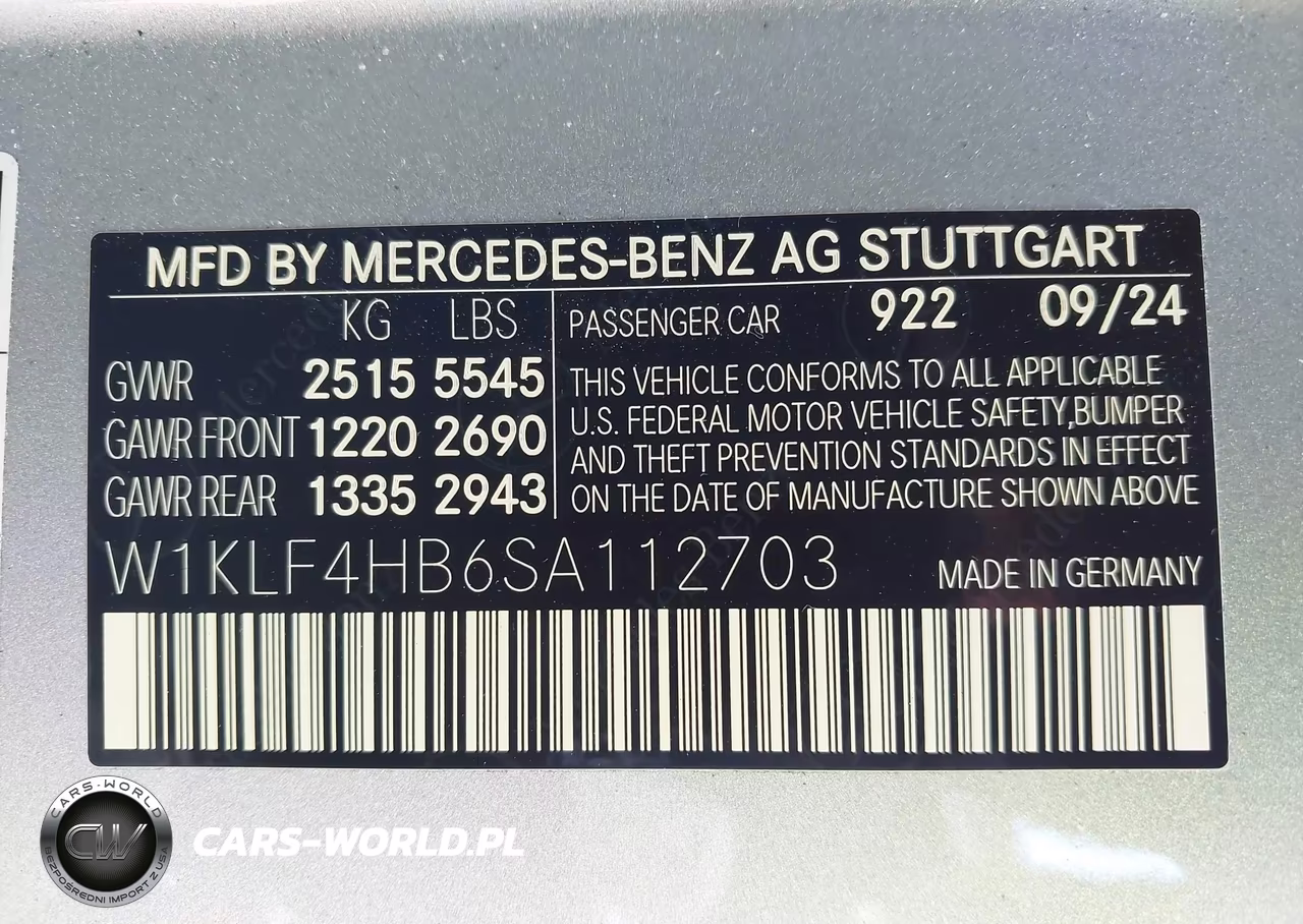 2025 Mercedes-Benz E 350 VIN:W1KLF4HB6SA112703 - 9