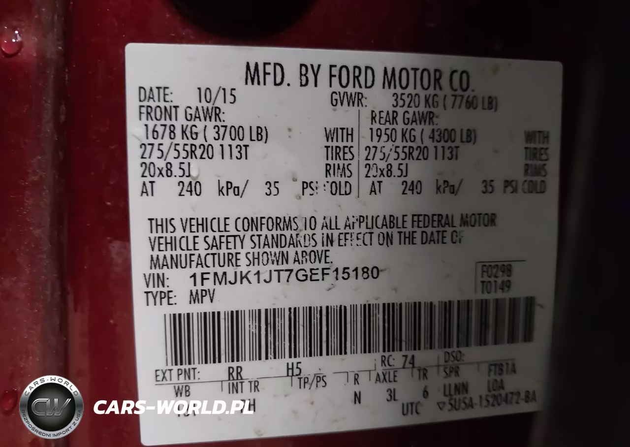 2016 Ford Expedition El King Ranch VIN:1FMJK1JT7GEF15180 - 9