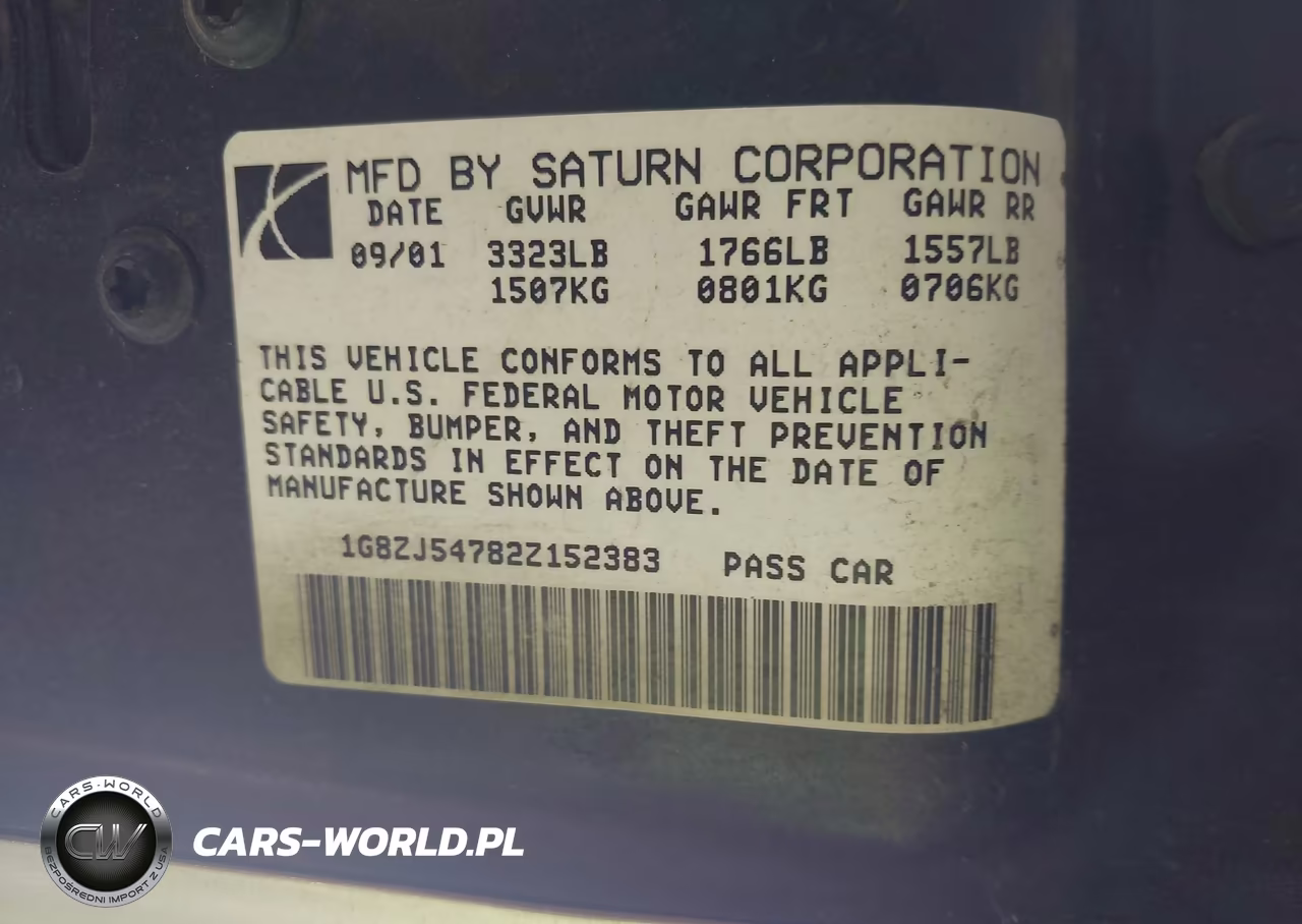 2002 Saturn S-Series Sl2 VIN:1G8ZJ54782Z152383 - 9