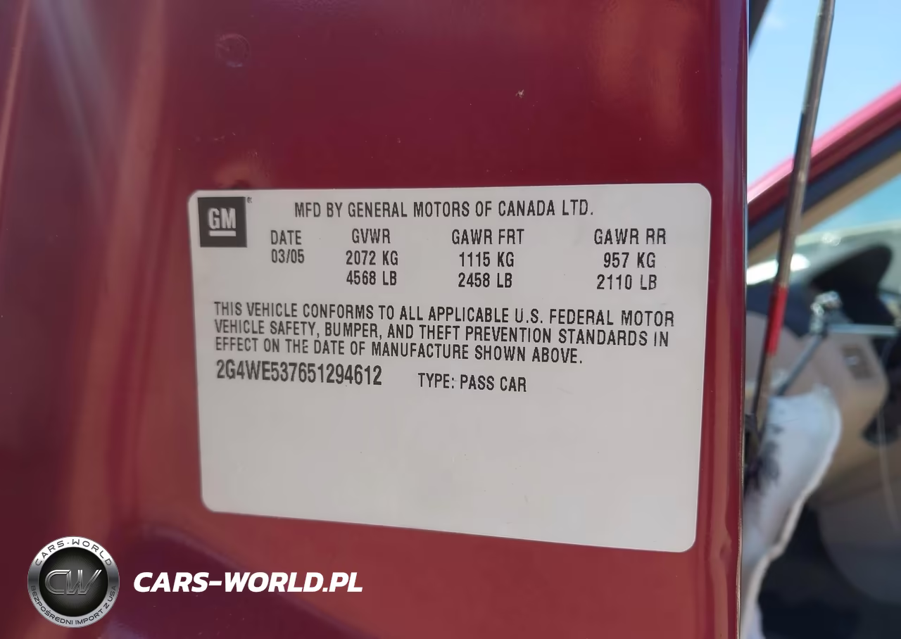 2005 Buick Lacrosse Cxs VIN:2G4WE537651294612 - 9