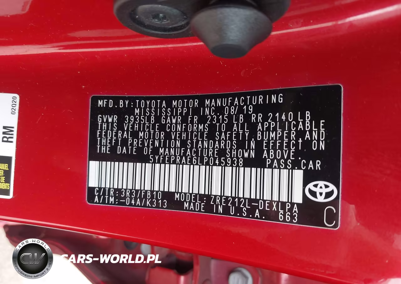2020 Toyota Corolla Le VIN:5YFEPRAE6LP045938 - 9