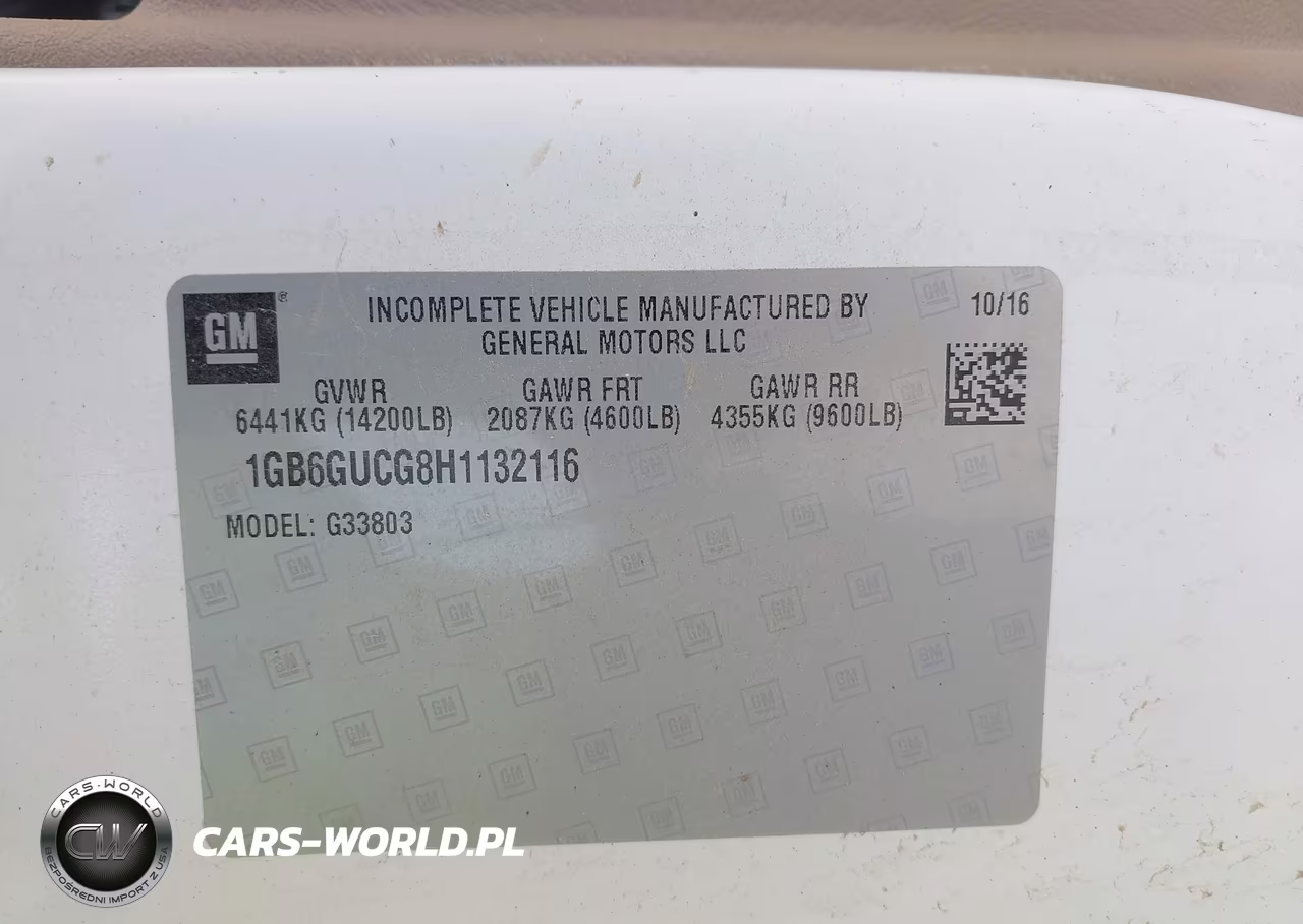 2017 Chevrolet Express Cutaway 4500 Series VIN:1GB6GUCG8H1132116 - 9