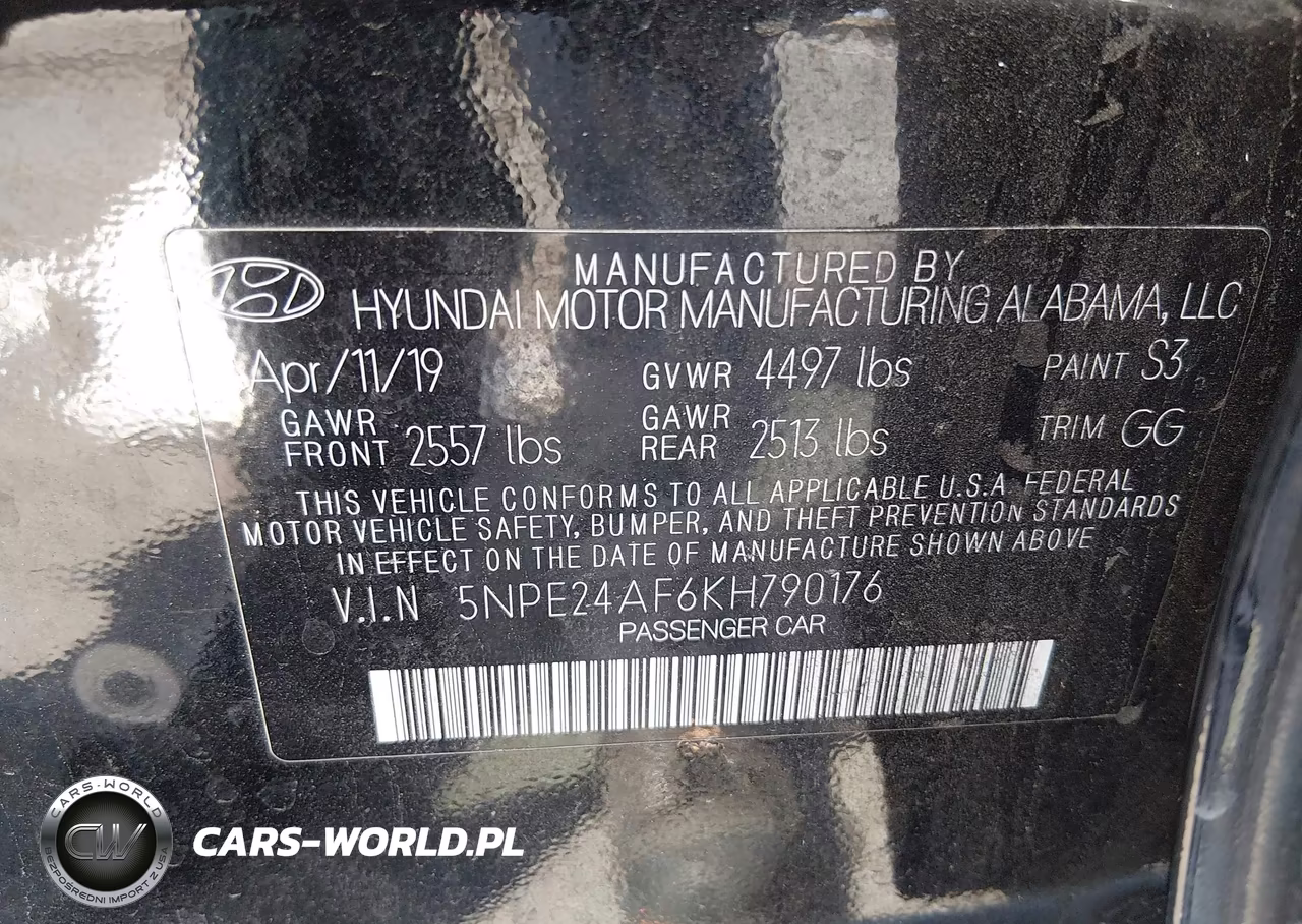 2019 Hyundai Sonata Se VIN:5NPE24AF6KH790176 - 9