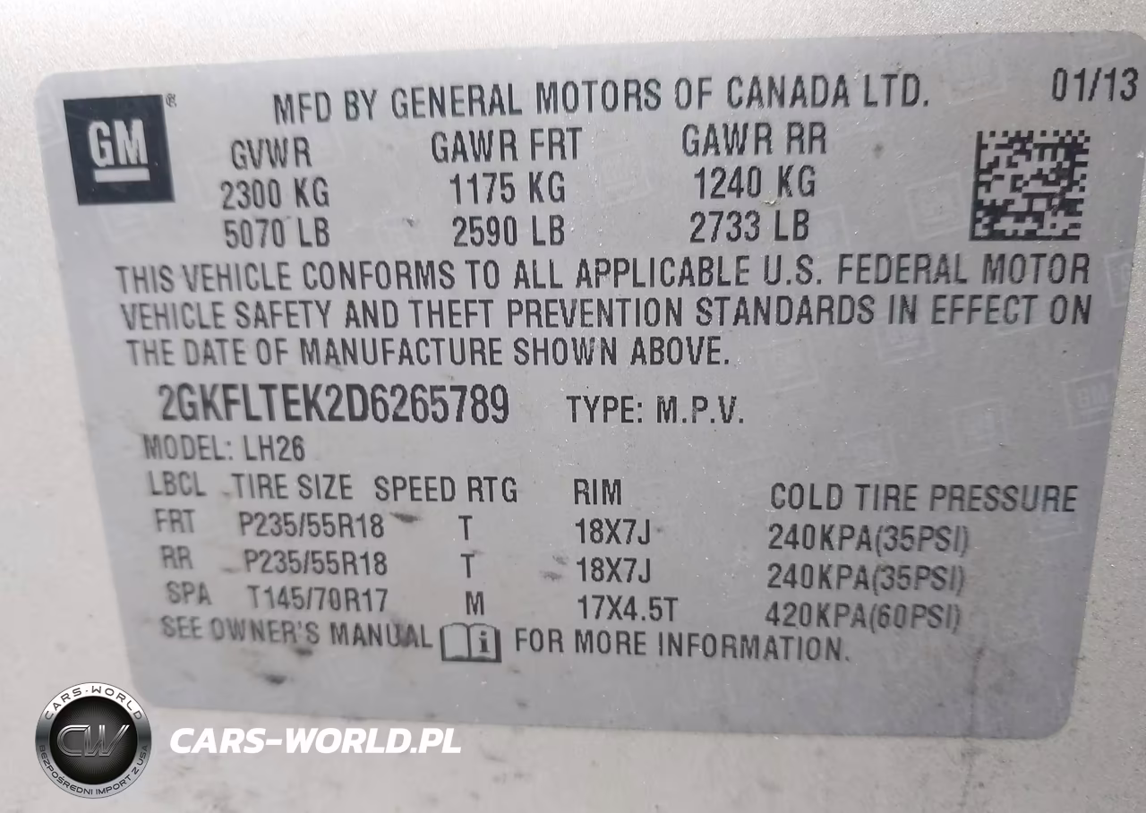 2013 GMC Terrain Sle-2 VIN:2GKFLTEK2D6265789 - 9