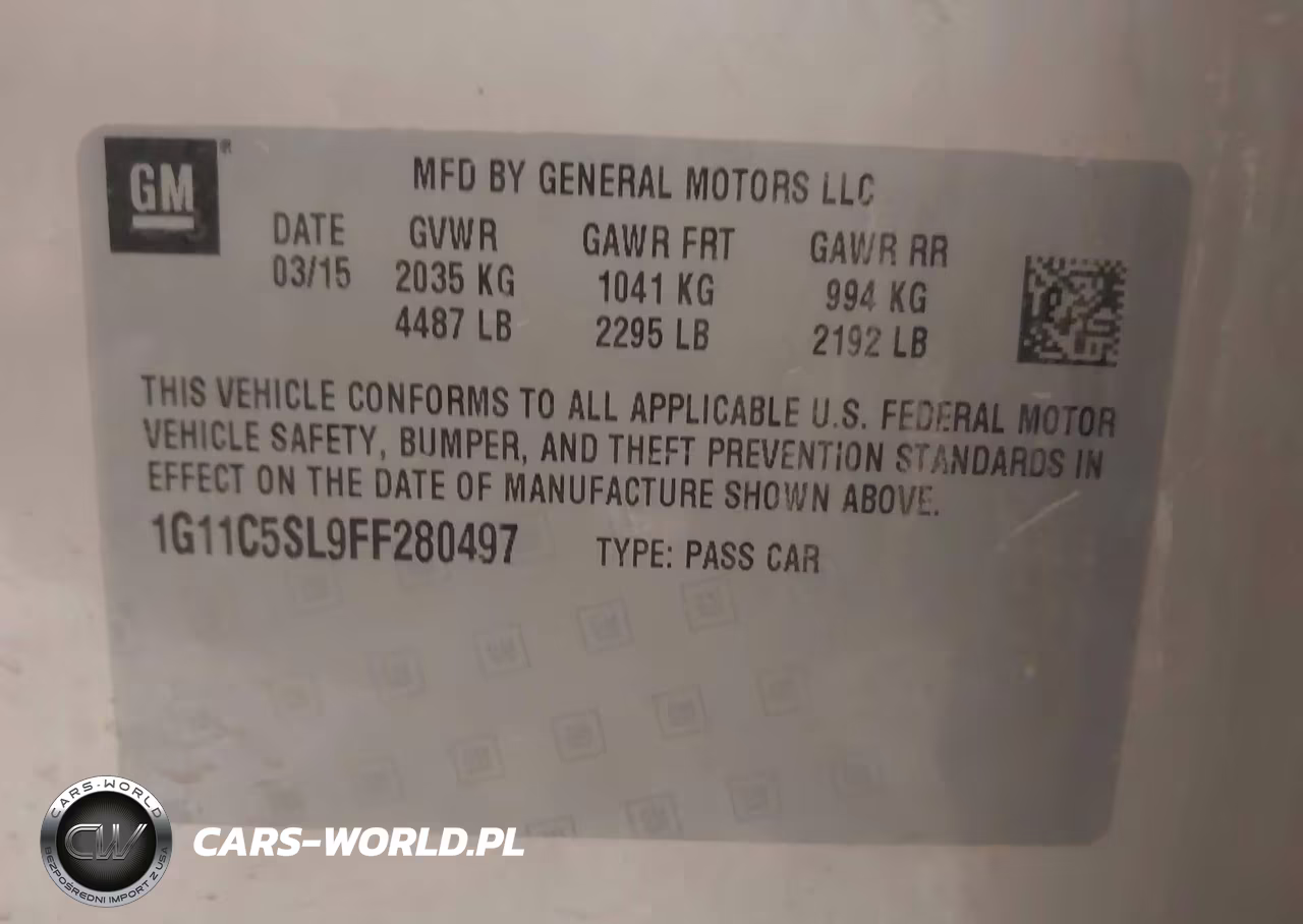 2015 Chevrolet Malibu 1Lt VIN:1G11C5SL9FF280497 - 9