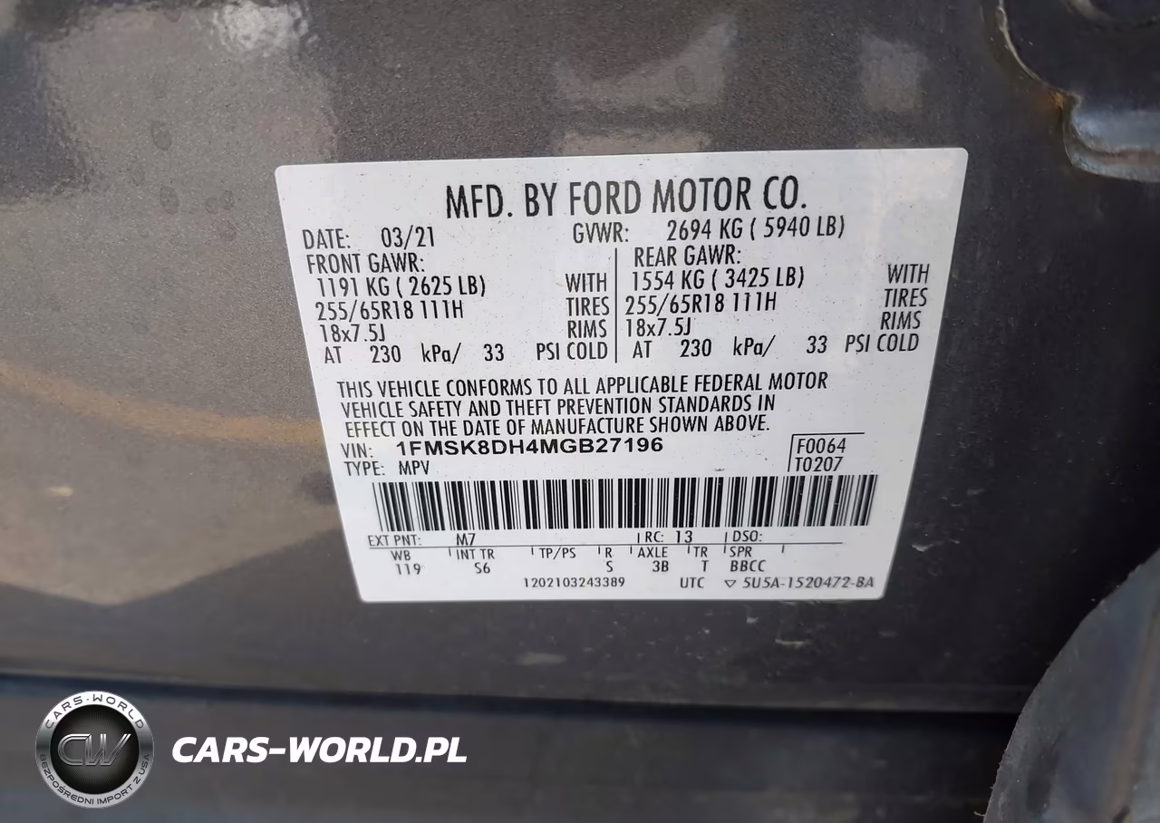 2021 Ford Explorer Xlt VIN:1FMSK8DH4MGB27196 - 9