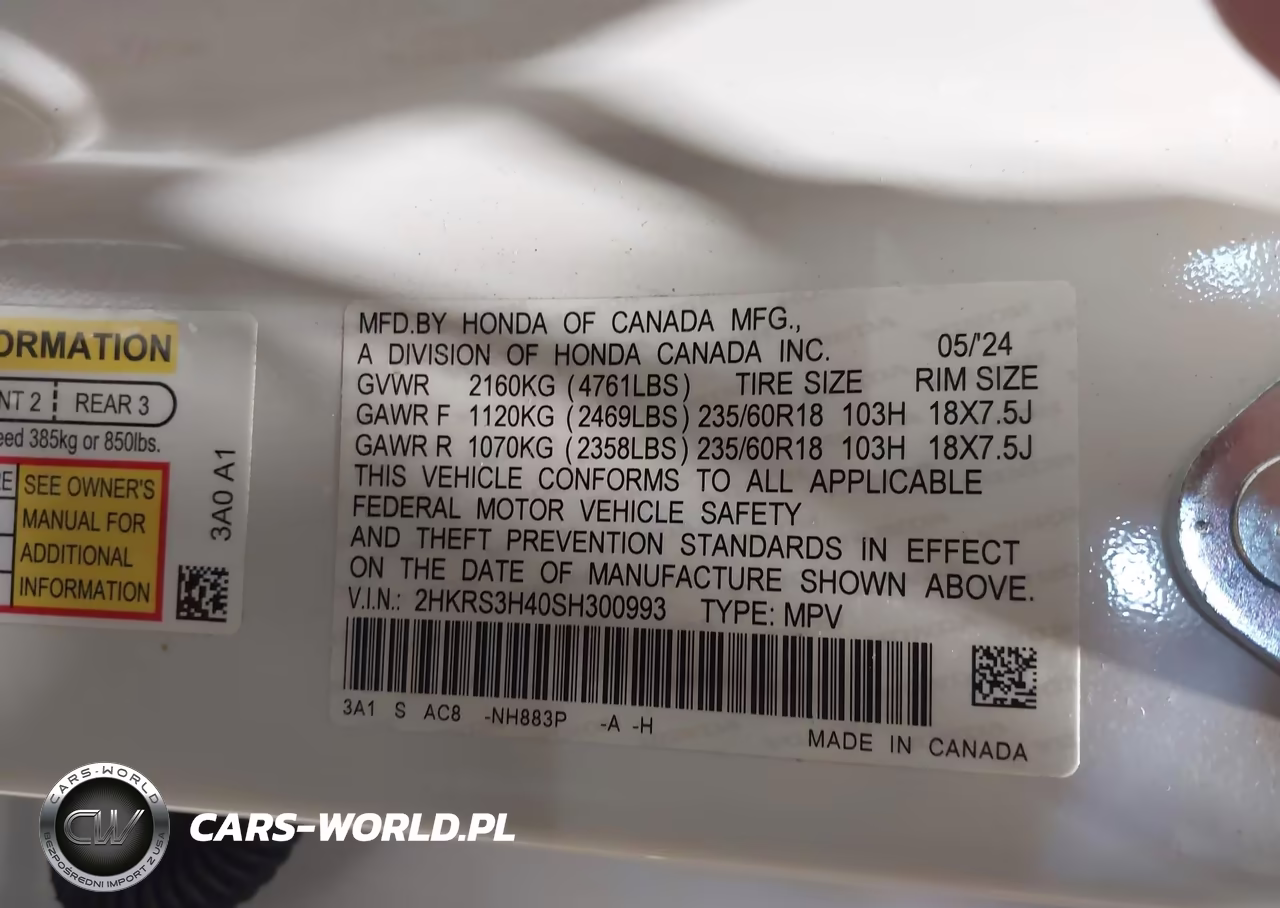 2025 Honda Cr-V Ex 2Wd VIN:2HKRS3H40SH300993 - 9