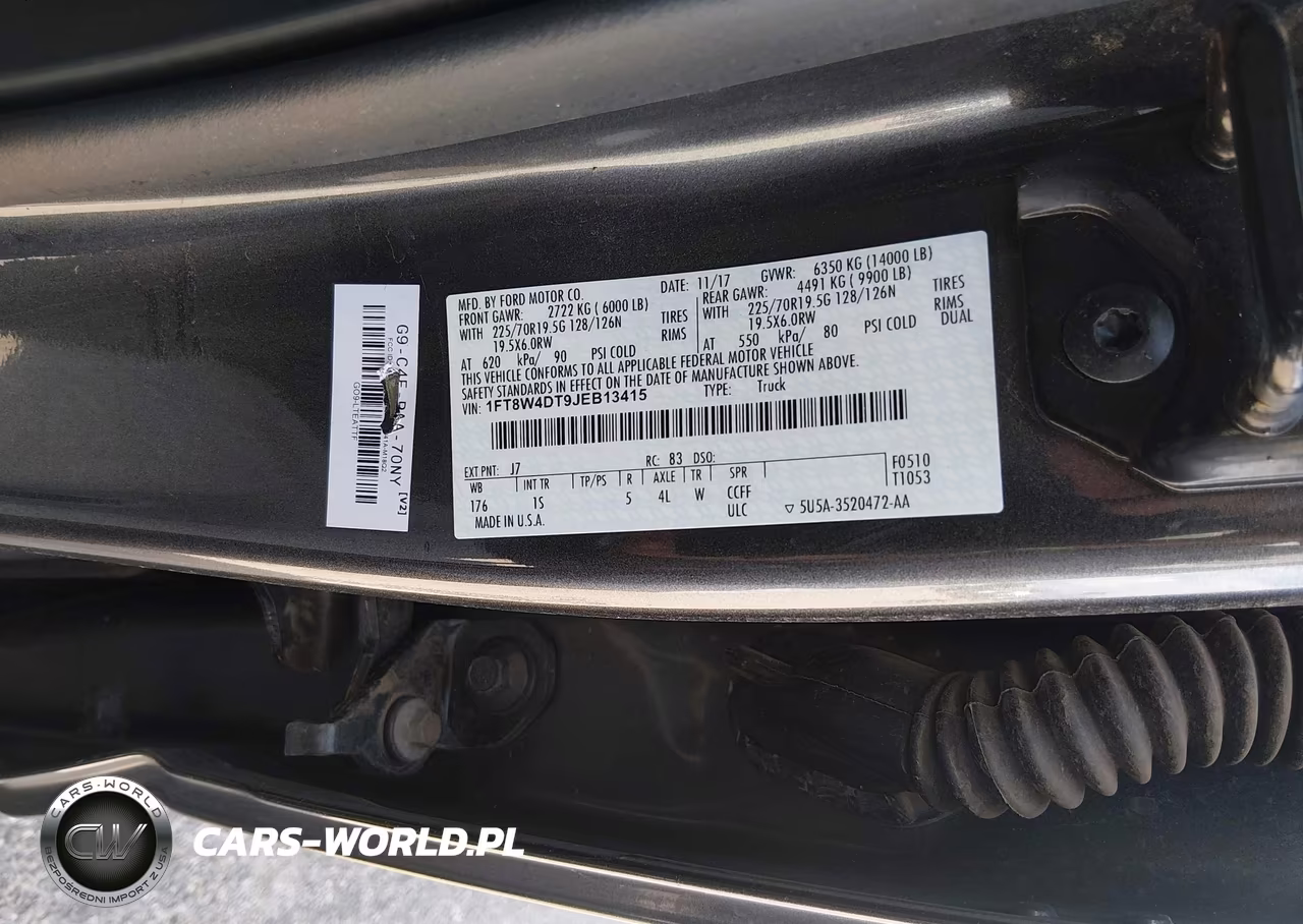 2018 Ford F-450 Xl VIN:1FT8W4DT9JEB13415 - 9