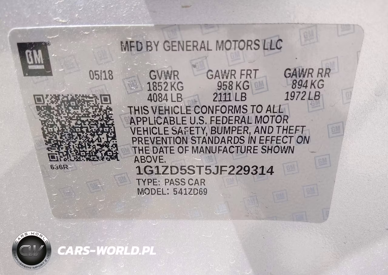 2018 Chevrolet Malibu Lt VIN:1G1ZD5ST5JF229314 - 9