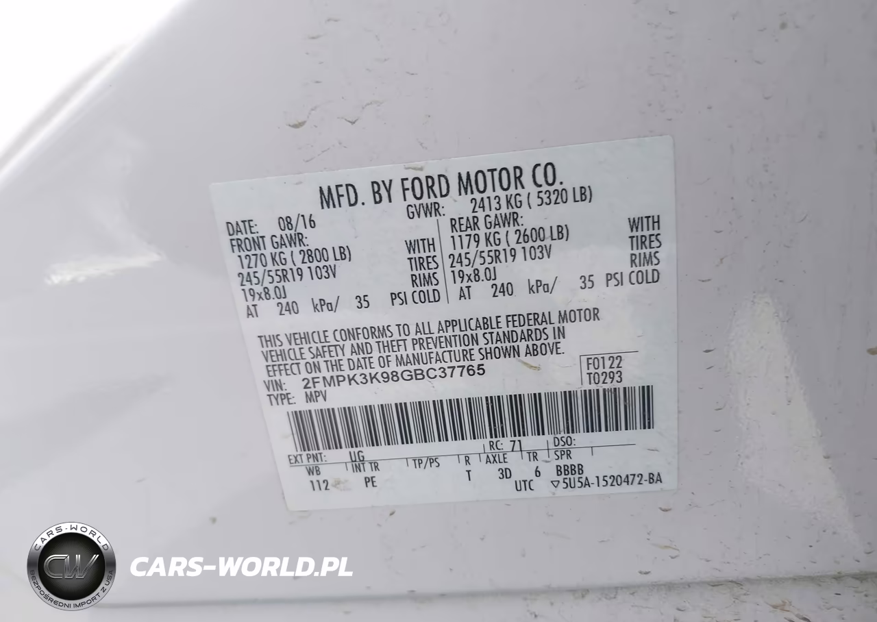 2016 Ford Edge Titanium VIN:2FMPK3K98GBC37765 - 9