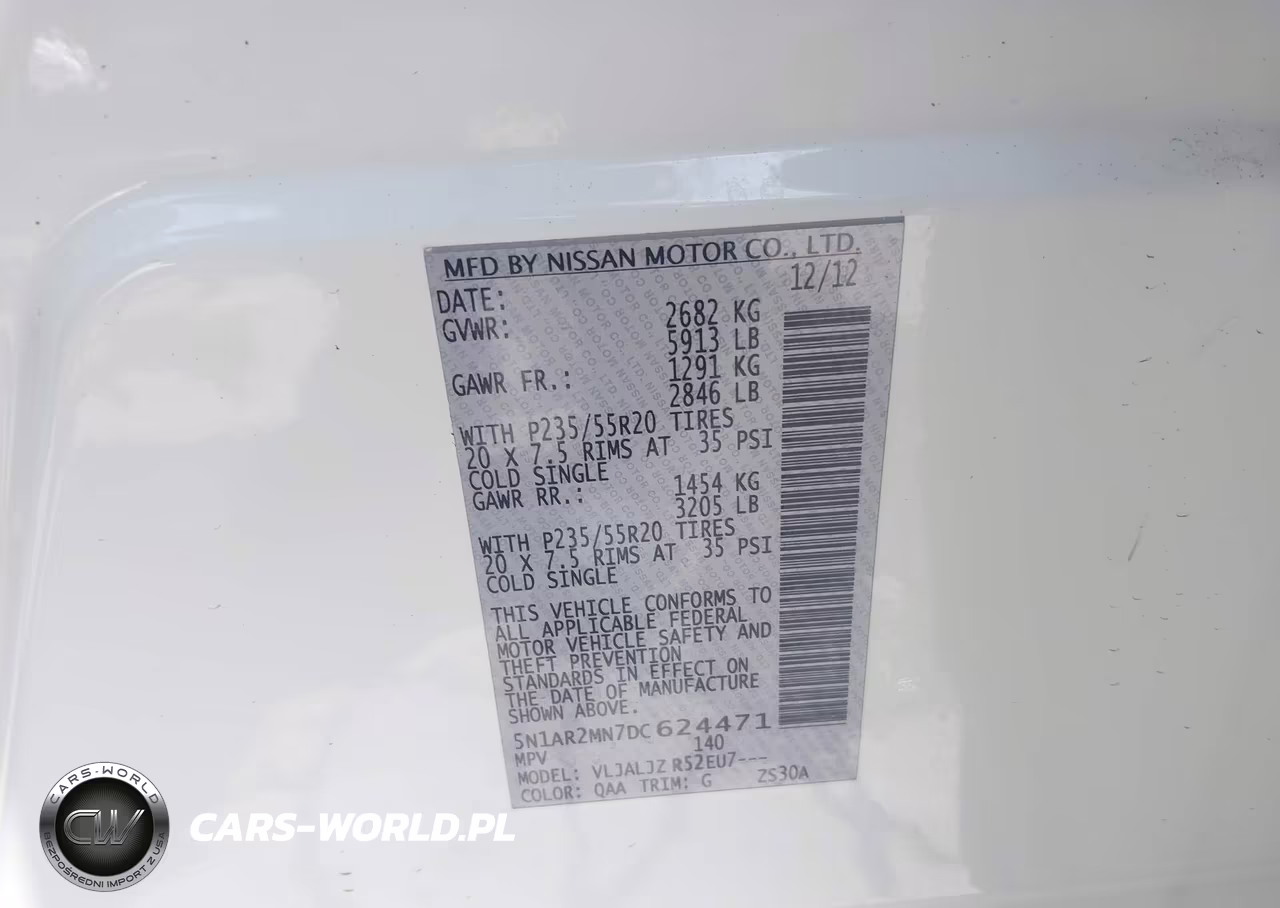 2013 Nissan Pathfinder Platinum VIN:5N1AR2MN7DC624471 - 9