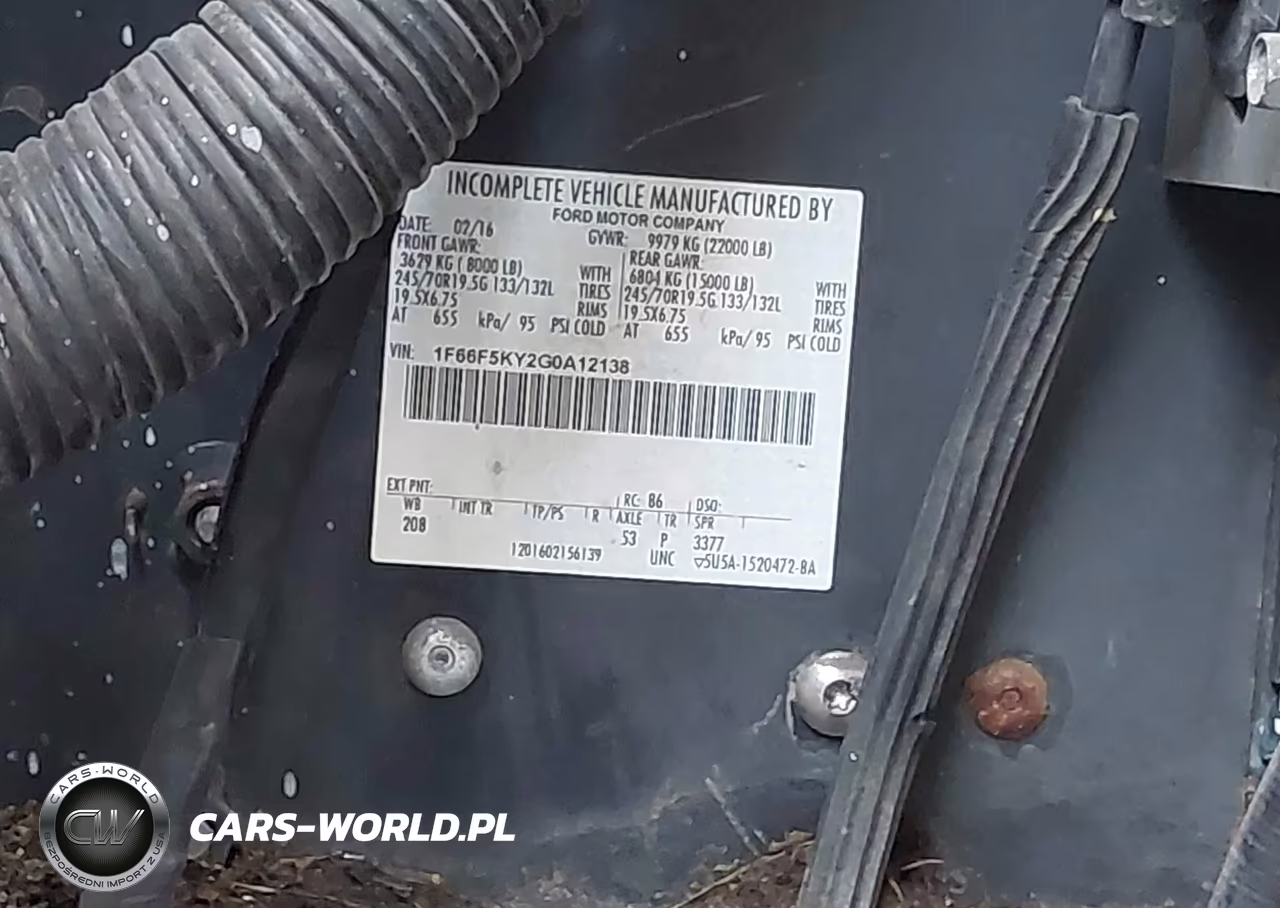 2016 Ford F-59 Commercial Stripped VIN:1F66F5KY2G0A12138 - 8