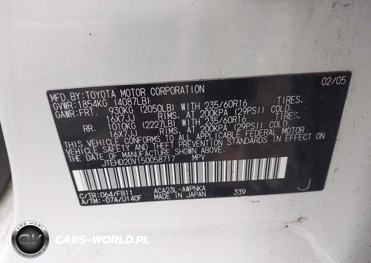 2005 Toyota Rav4 VIN:JTEHD20V150058717 - 9