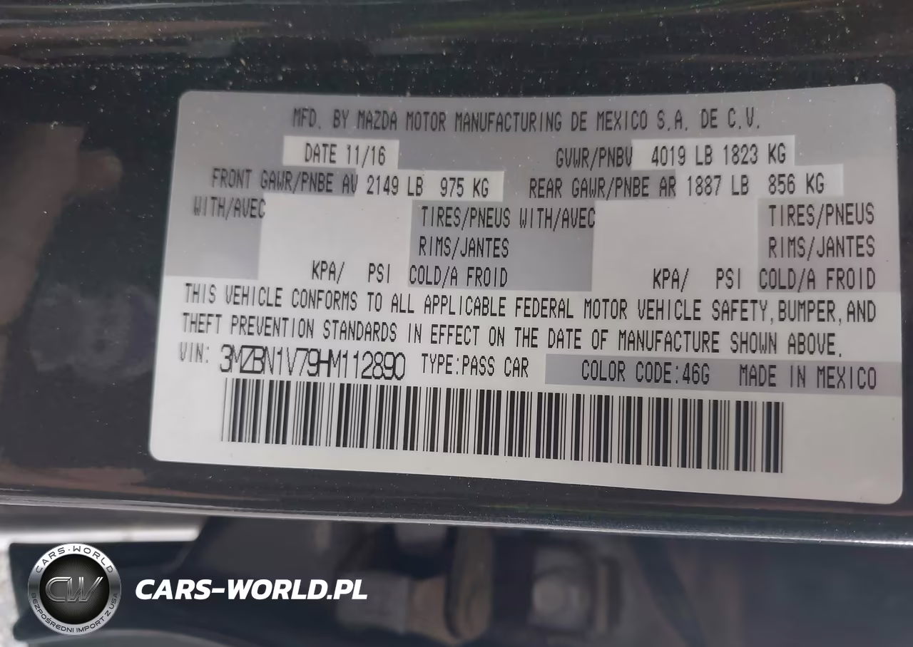 2017 Mazda Mazda3 Touring VIN:3MZBN1V79HM112890 - 9