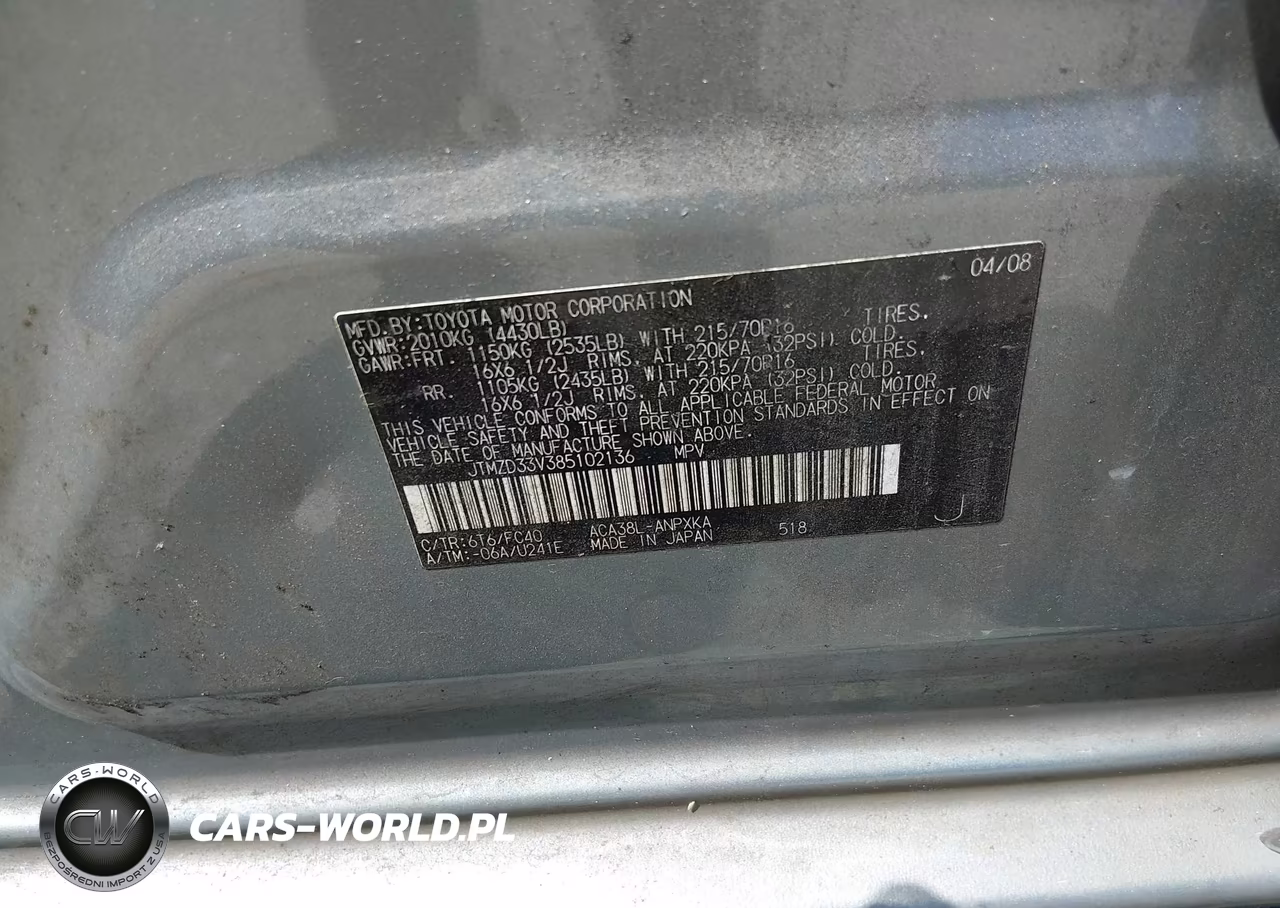 2008 Toyota Rav4 VIN:JTMZD33V385102136 - 9