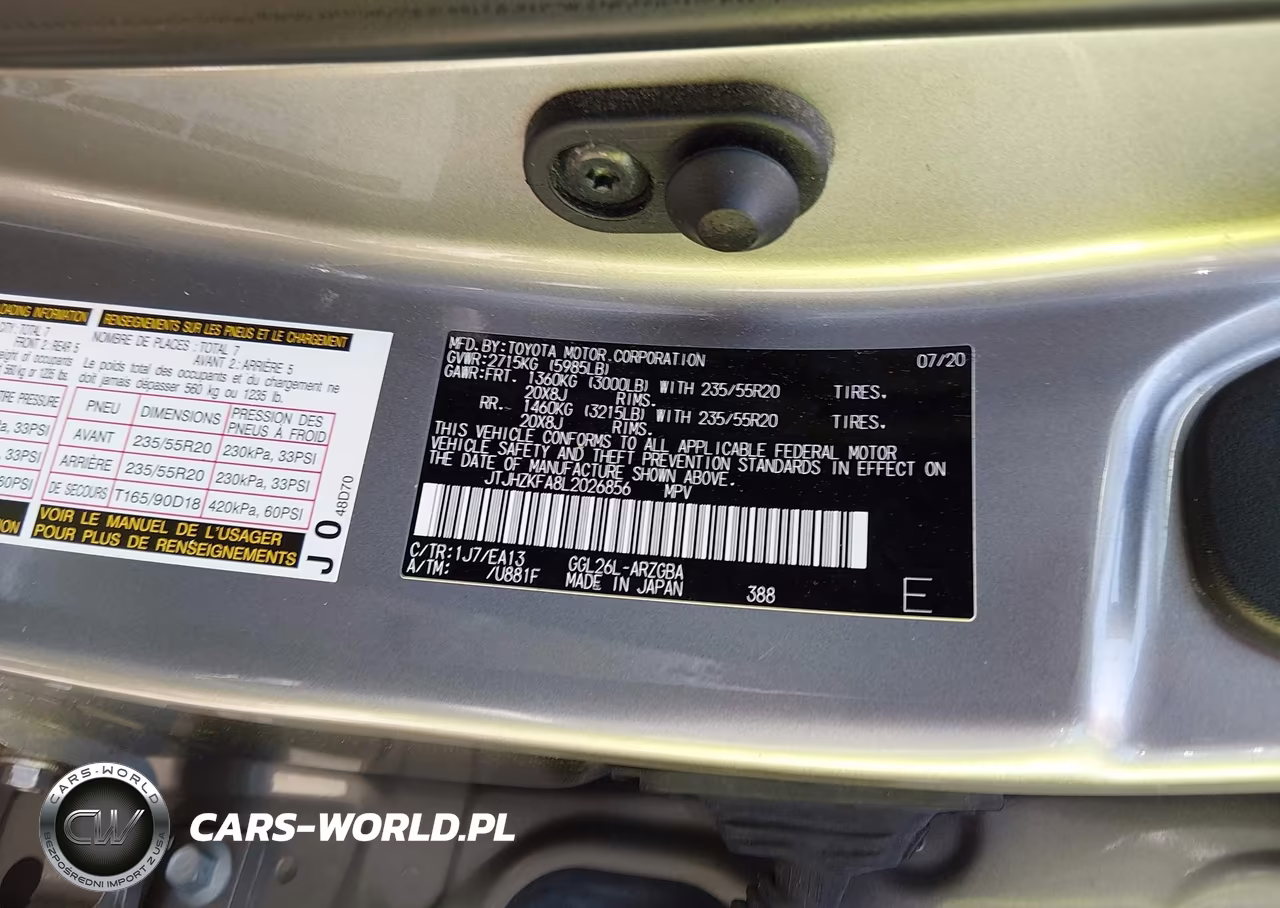 2020 Lexus Rx 350L VIN:JTJHZKFA8L2026856 - 9