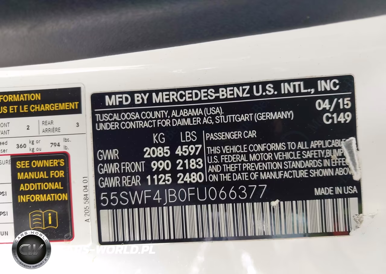 2015 Mercedes-Benz C 300 VIN:55SWF4JB0FU066377 - 9