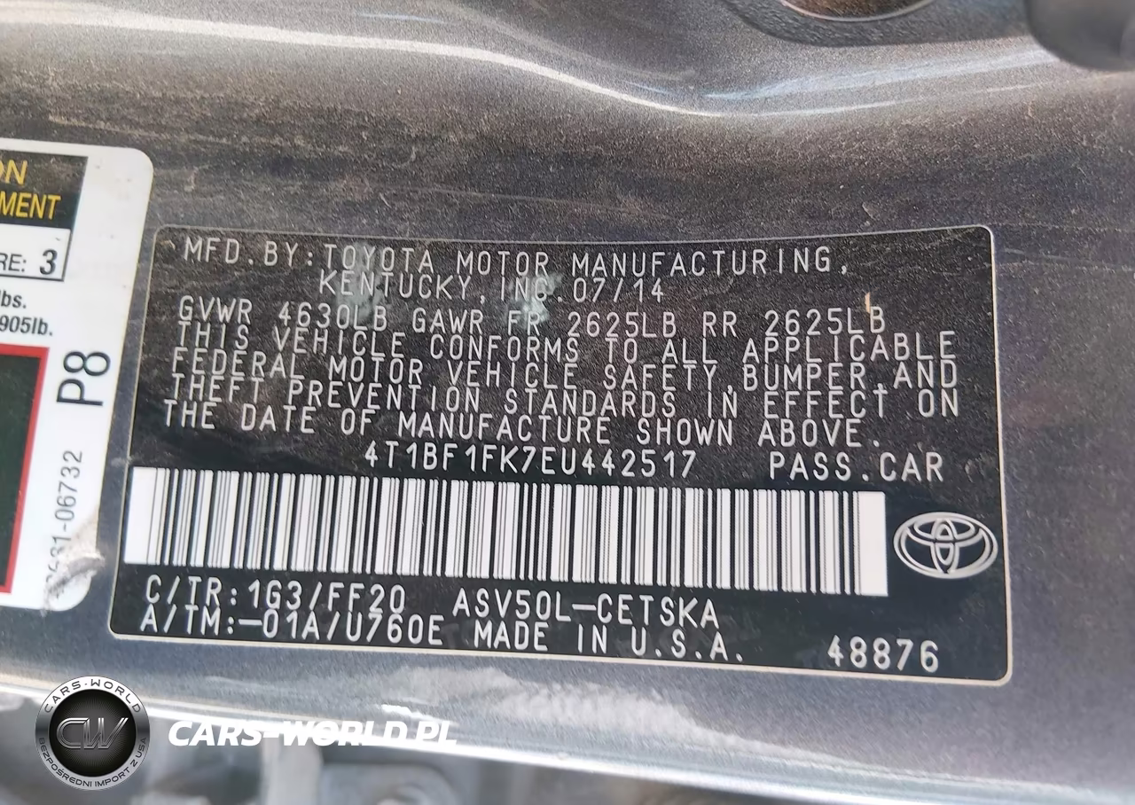 2014 Toyota Camry Se Sport VIN:4T1BF1FK7EU442517 - 9