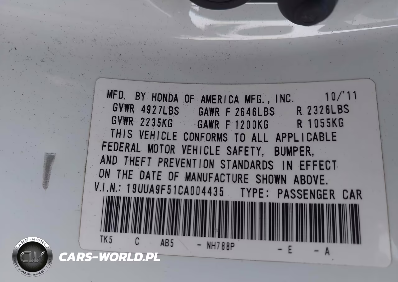 2012 Acura Tl 3.7 VIN:19UUA9F51CA004435 - 9