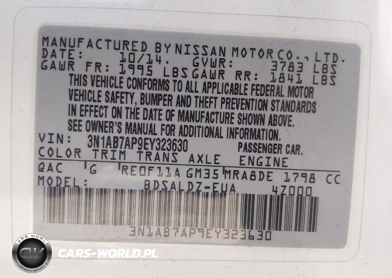 2014 Nissan Sentra Sv VIN:3N1AB7AP9EY323630 - 9
