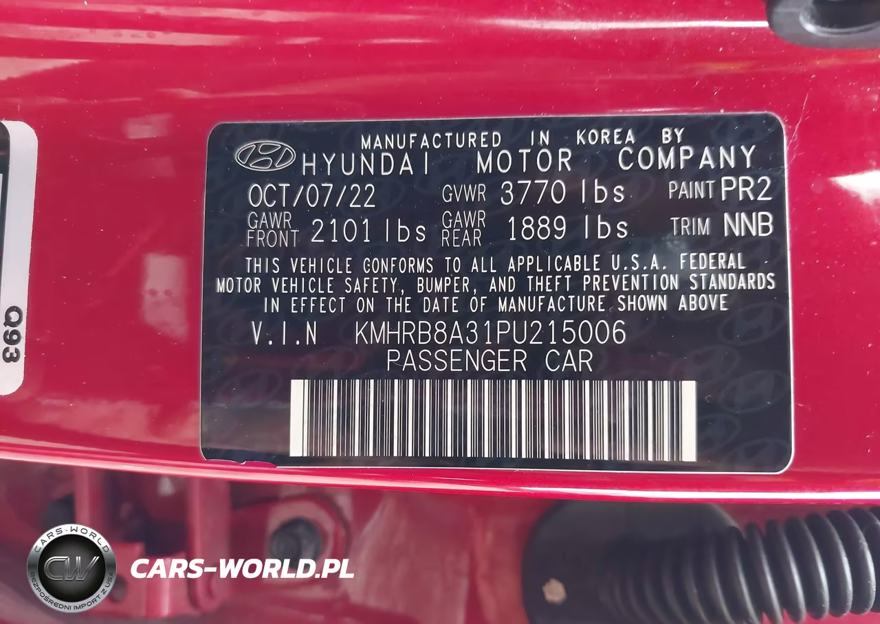 2023 Hyundai Venue Se VIN:KMHRB8A31PU215006 - 9