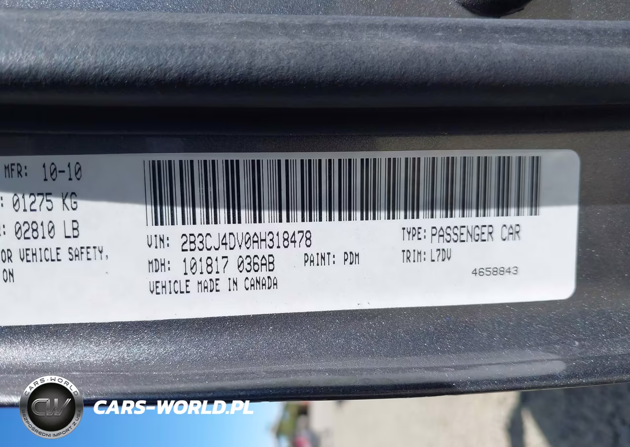 2010 Dodge Challenger Se VIN:2B3CJ4DV0AH318478 - 9