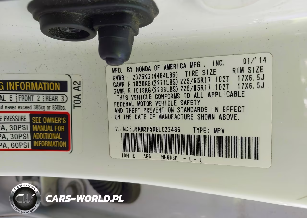 2014 Honda Cr-V Ex VIN:5J6RM3H5XEL022486 - 9