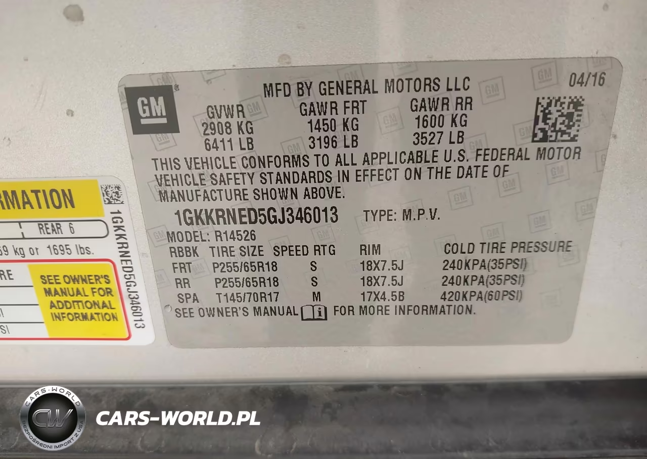 2016 GMC Acadia Sle-1 VIN:1GKKRNED5GJ346013 - 9