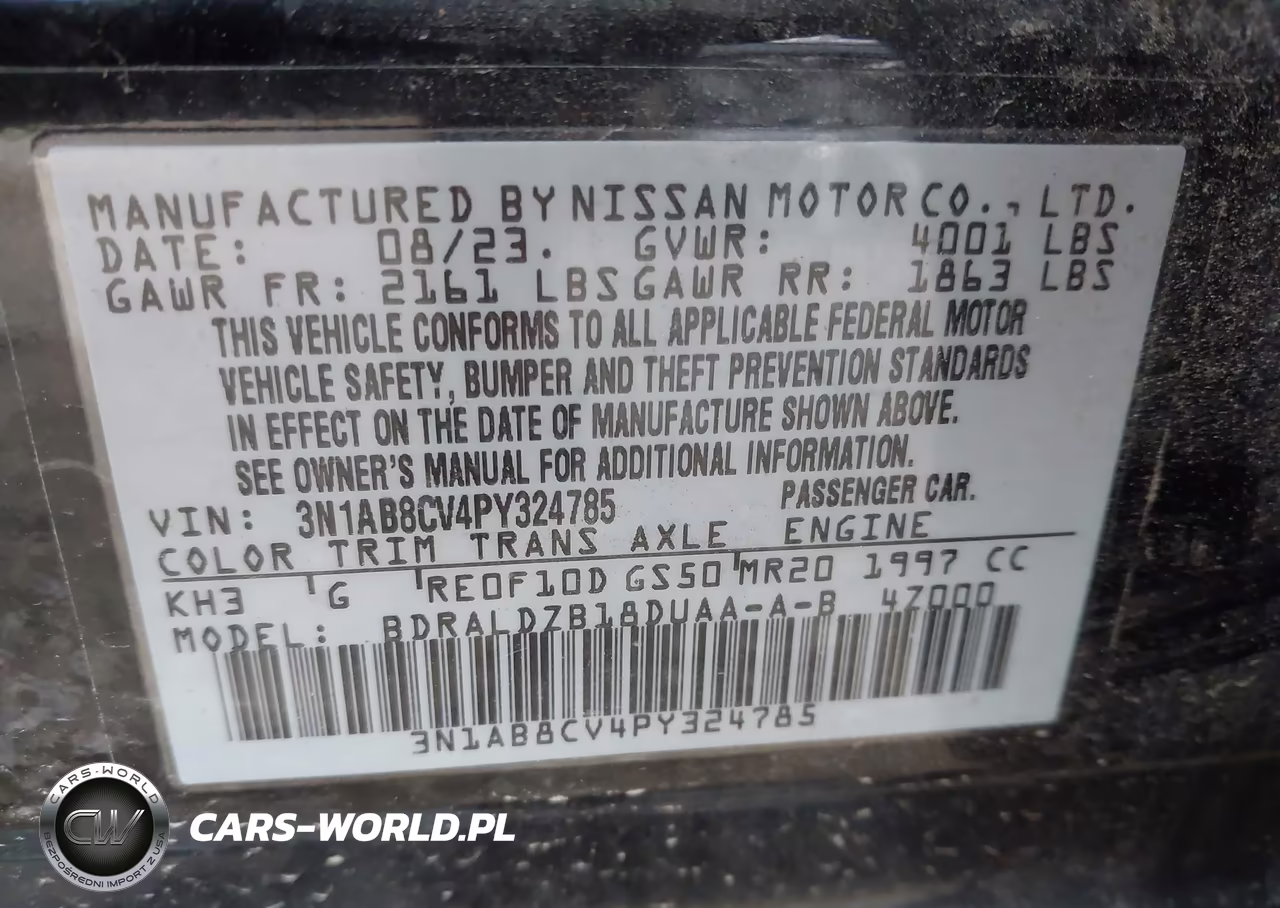 2023 Nissan Sentra Sv Xtronic Cvt VIN:3N1AB8CV4PY324785 - 9
