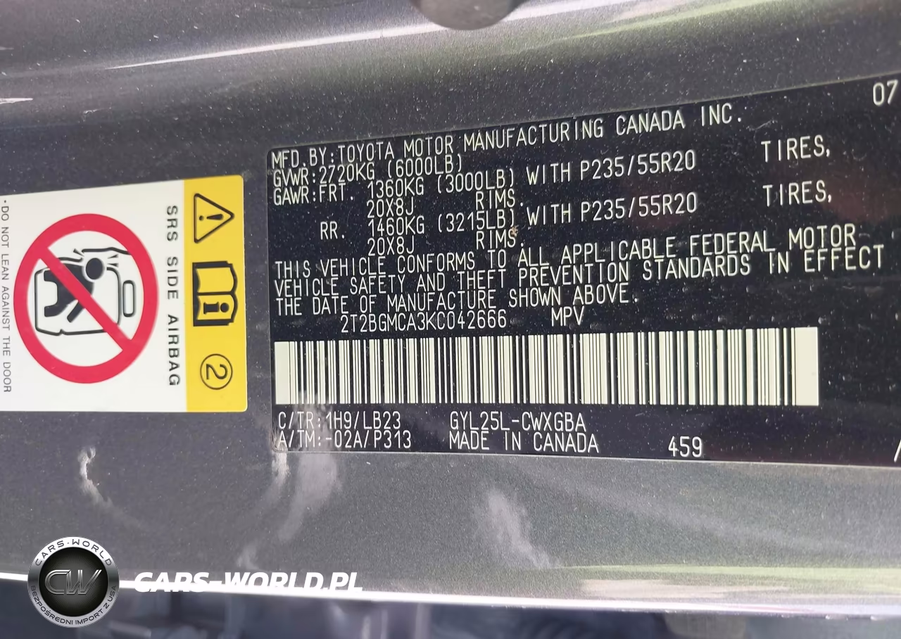 2019 Lexus Rx 450H VIN:2T2BGMCA3KC042666 - 9