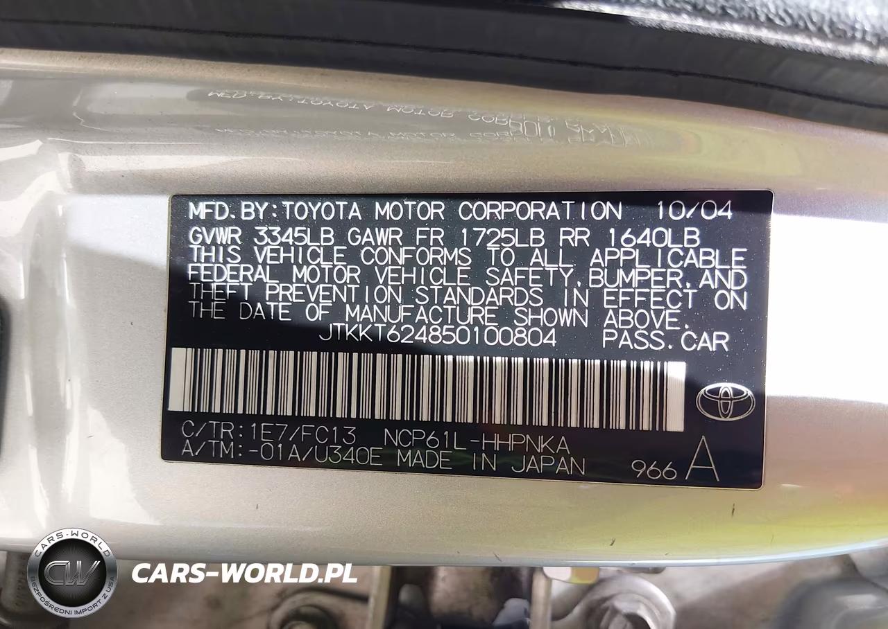 2005 Scion Xa VIN:JTKKT624850100804 - 9