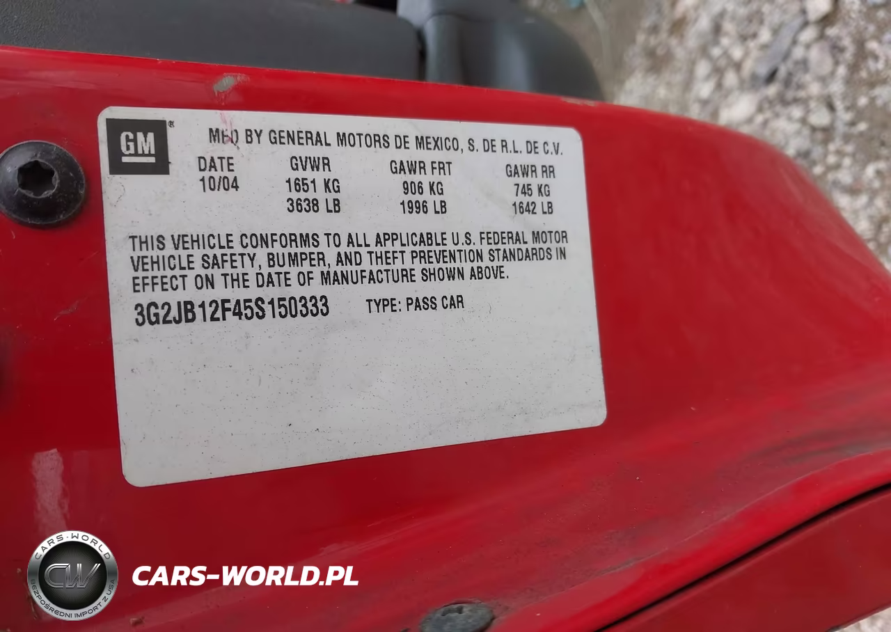 2005 Pontiac Sunfire VIN:3G2JB12F45S150333 - 9