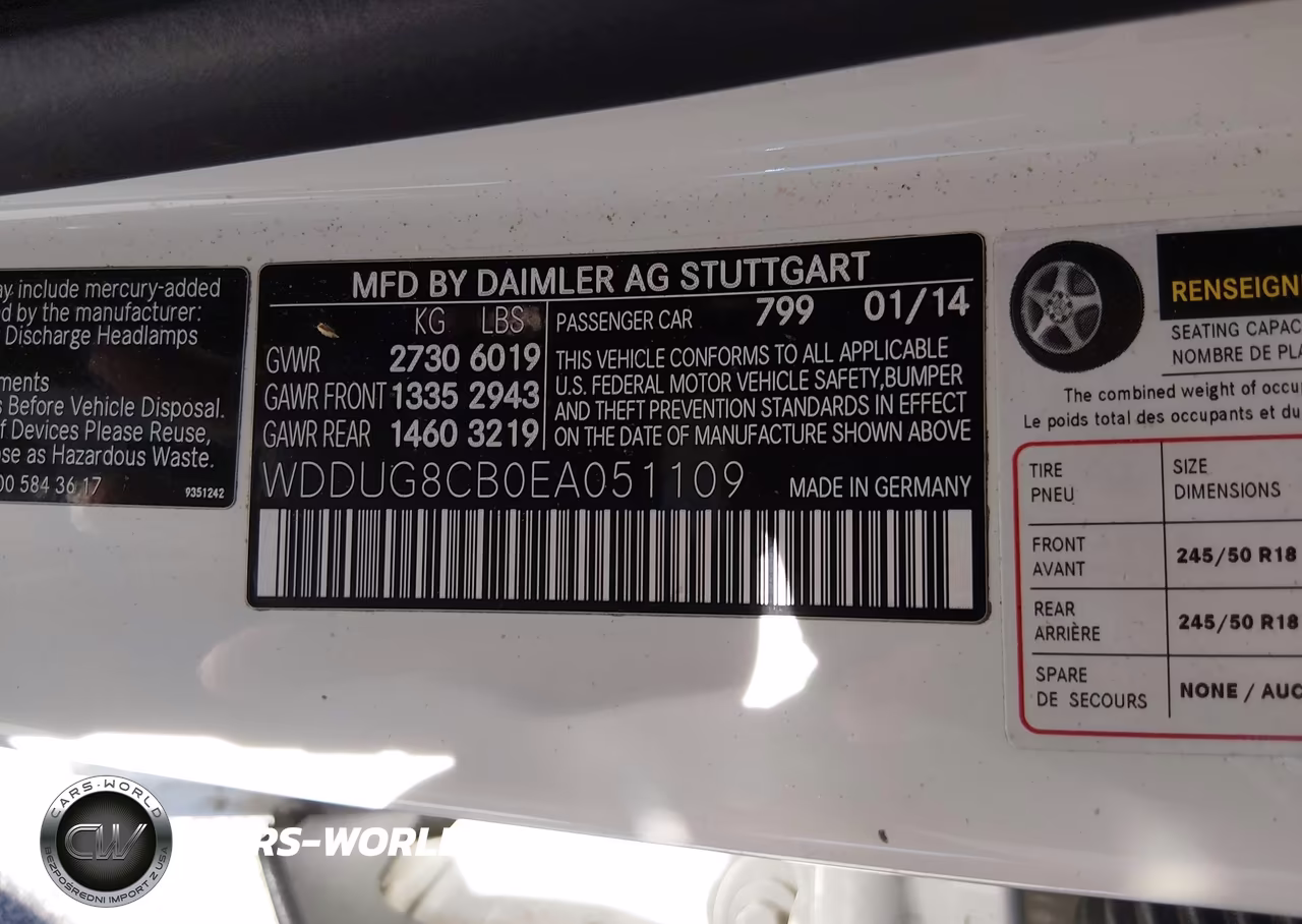 2014 Mercedes-Benz S 550 VIN:WDDUG8CB0EA051109 - 9
