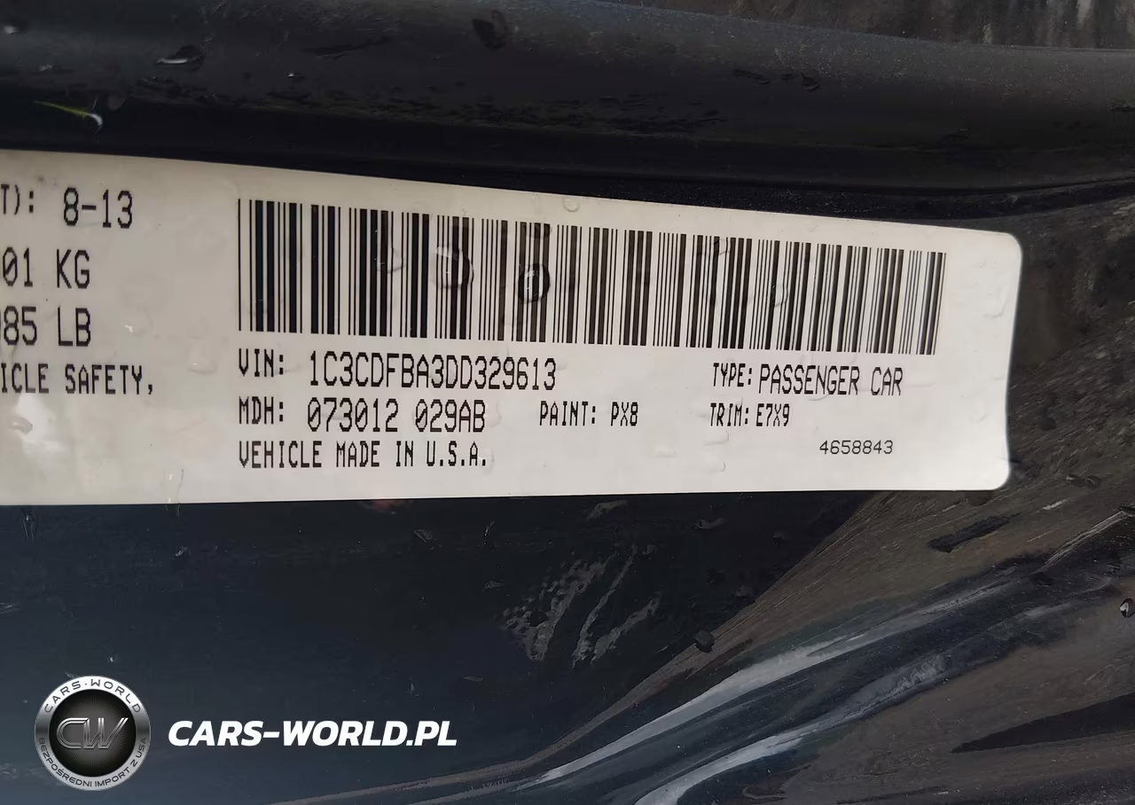 2013 Dodge Dart Sxt VIN:1C3CDFBA3DD329613 - 9