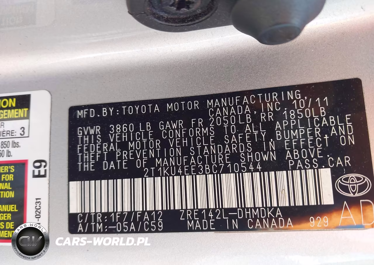 2011 Toyota Matrix VIN:2T1KU4EE3BC710544 - 9