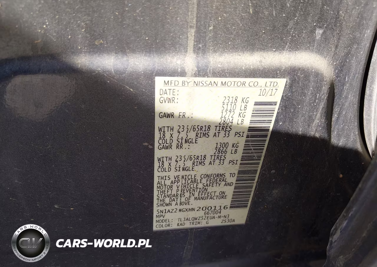 2017 Nissan Murano Sv VIN:5N1AZ2MGXHN200116 - 9