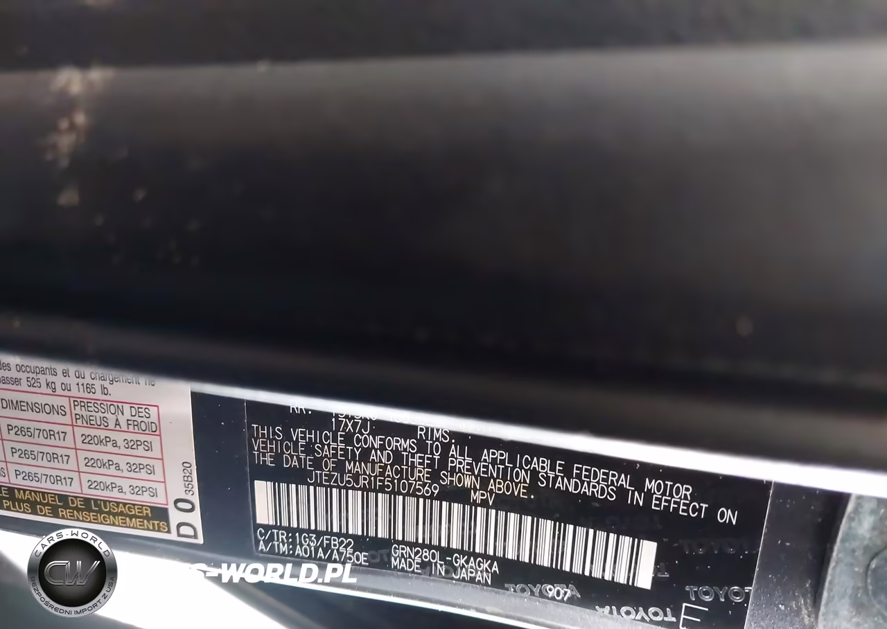 2015 Toyota 4Runner Sr5 VIN:JTEZU5JR1F5107569 - 9