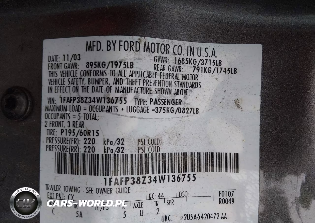 2004 Ford Focus Zts VIN:1FAFP38Z34W136755 - 9