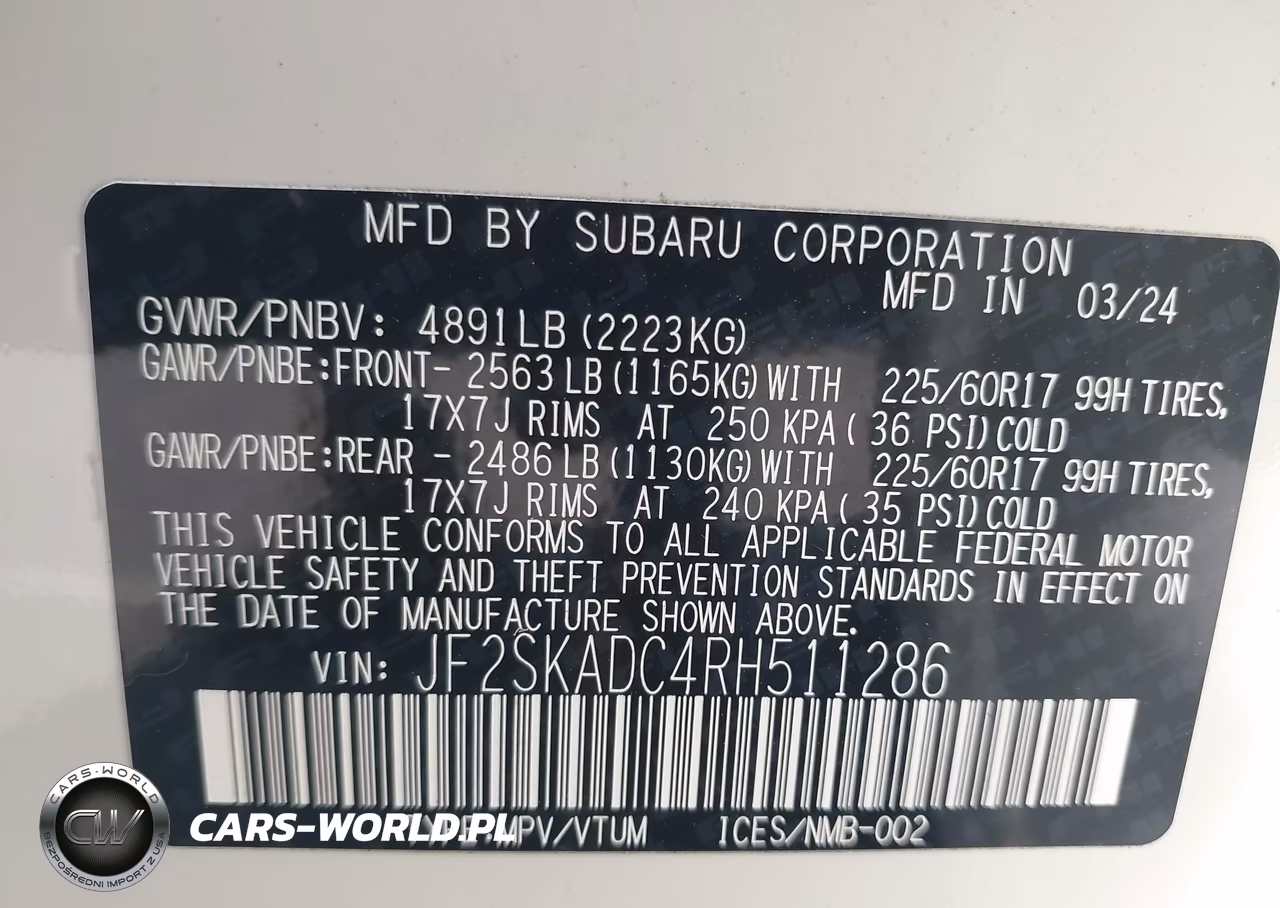 2024 Subaru Forester Premium VIN:JF2SKADC4RH511286 - 9