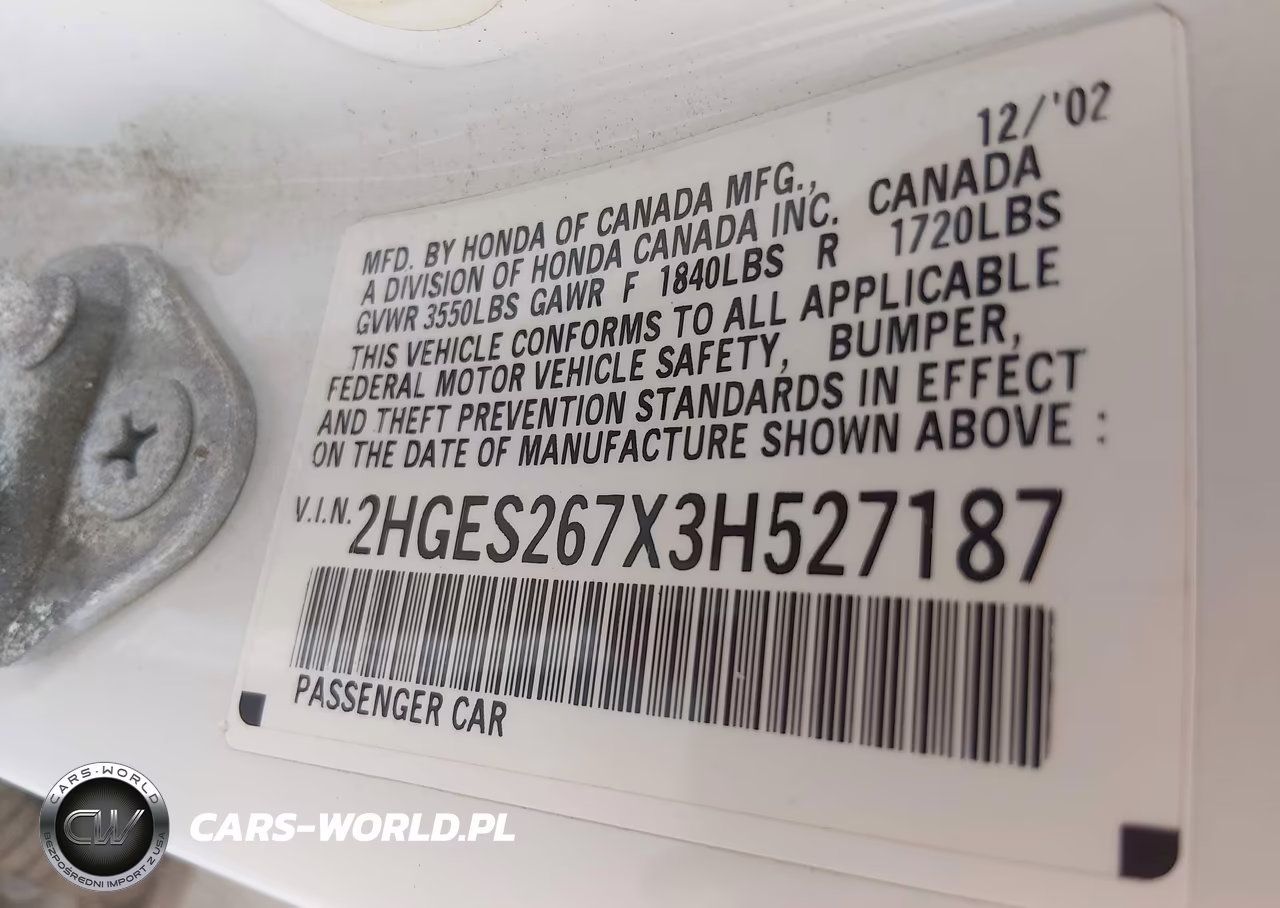 2003 Honda Civic Ex VIN:2HGES267X3H527187 - 9