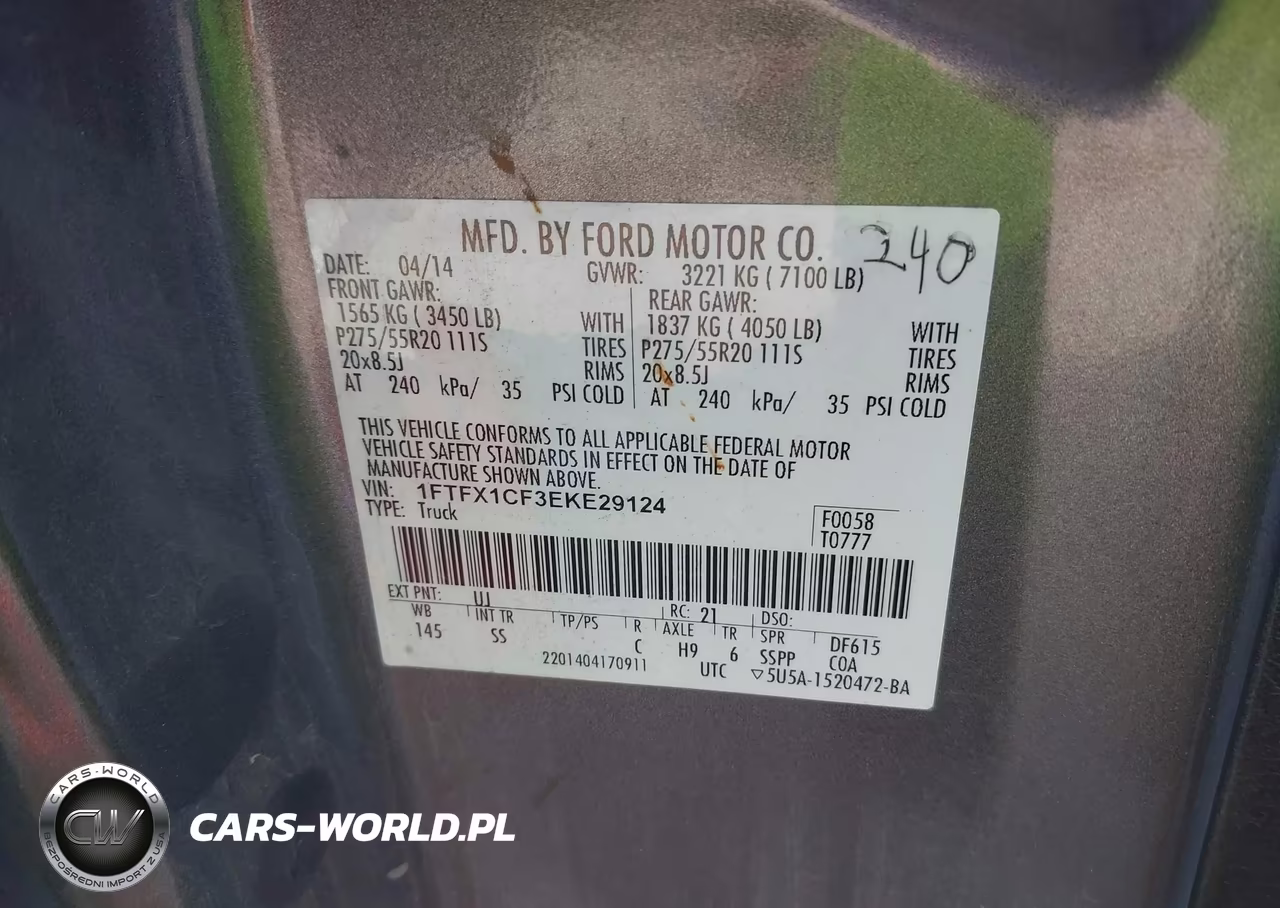 2014 Ford F-150 Stx VIN:1FTFX1CF3EKE29124 - 9