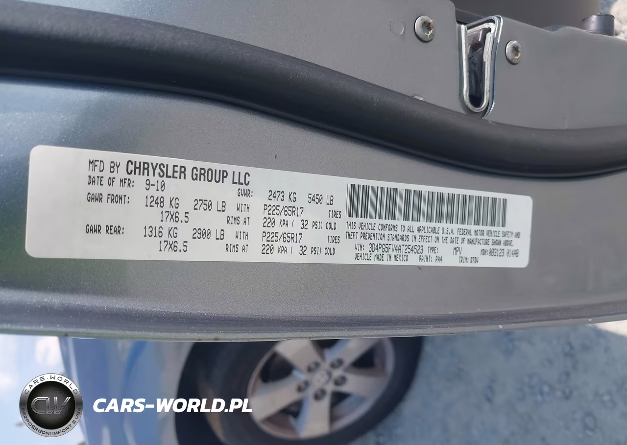 2010 Dodge Journey Sxt VIN:3D4PG5FV4AT254523 - 9